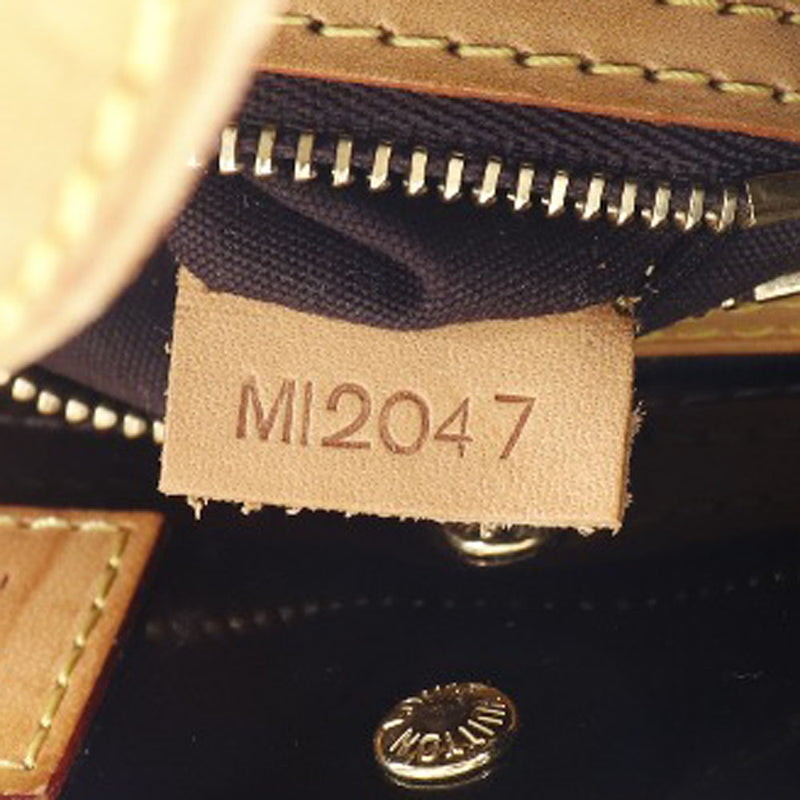 [Louis Vuitton] Louis Vuitton Lead PM M91993会标Verni Amalant Wine Red Mi2047雕刻女士手提包B级