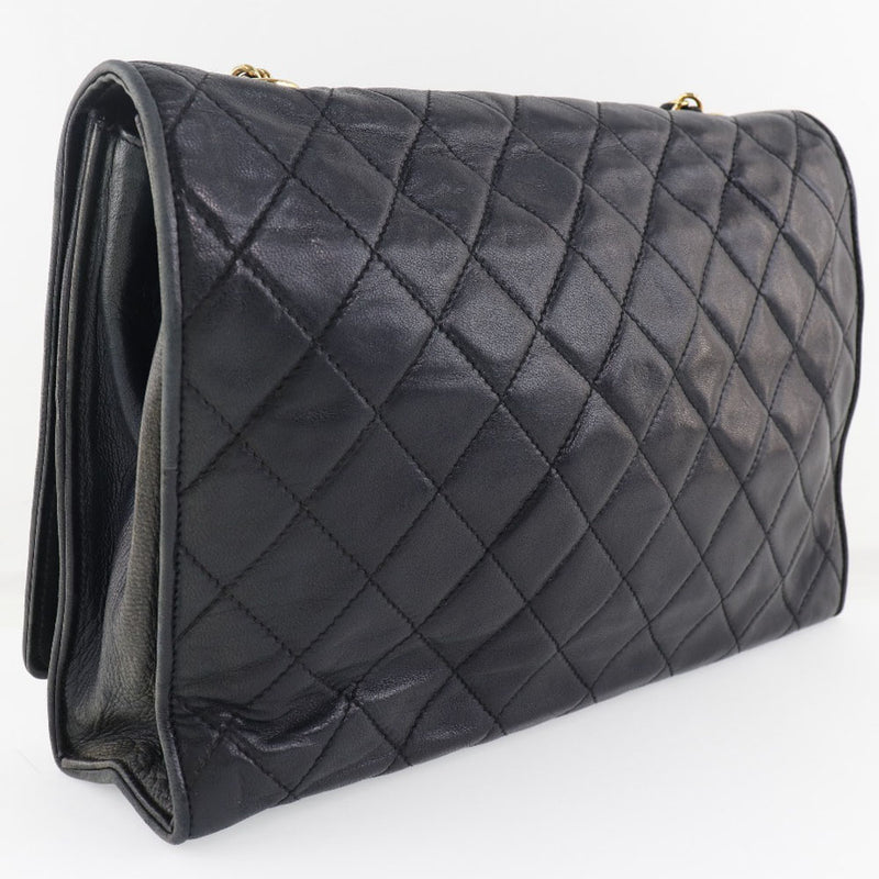 [CHANEL] Chanel Chain Shoulder Matrasse Vintage Lambskin Black Ladies Shoulder Bag B-Rank