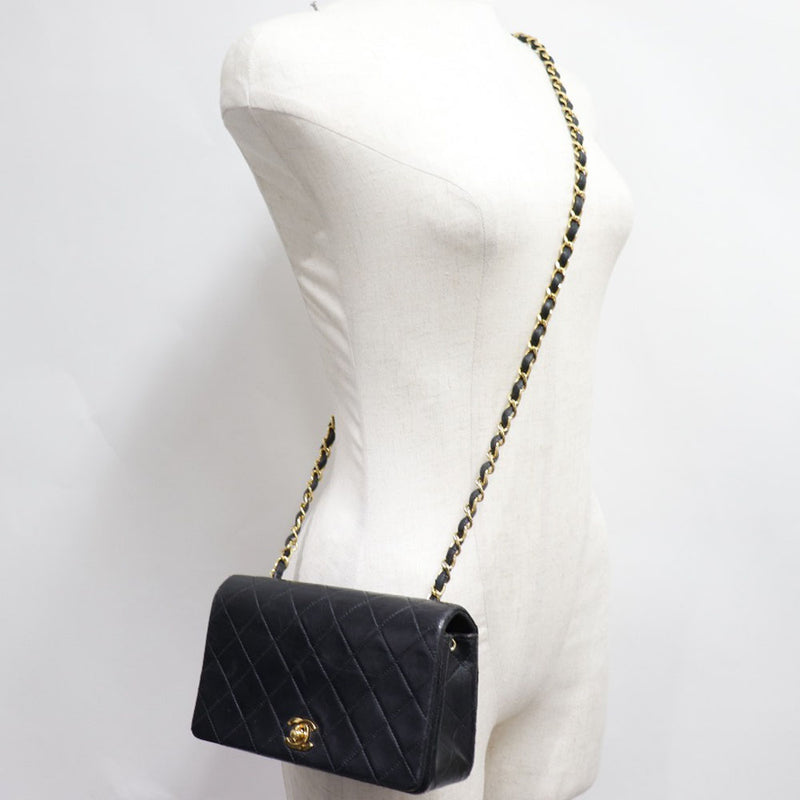 Chanel Vintage Black Lambskin Mini Classic Full Flap Bag – Classic
