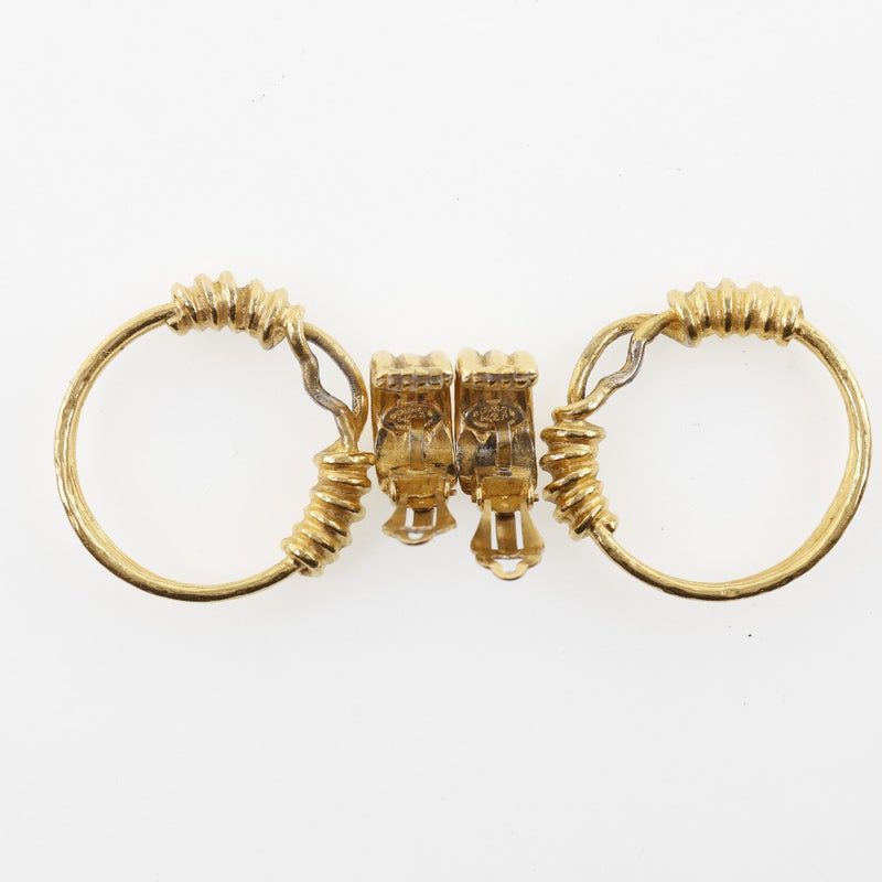 [Chanel] Chanel Hoop Coco Mark Vintage Gold Colle de oro 94p Pendientes de damas grabadas