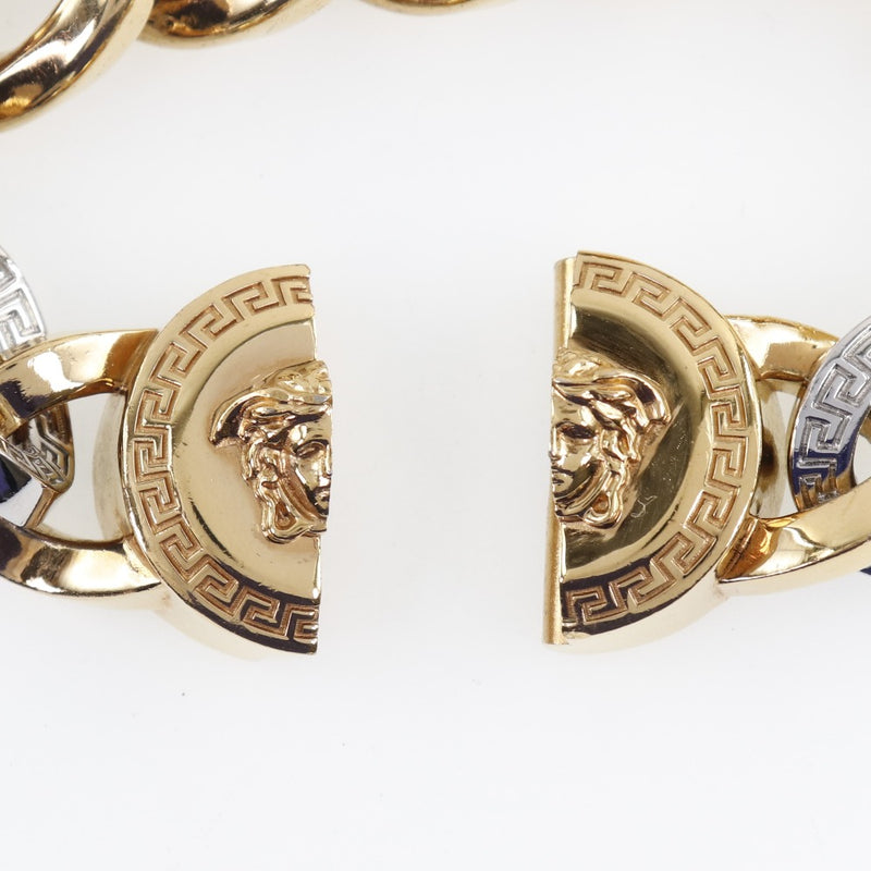 [Versace] Versace Medusa Chain Medallion DG08452 DJMT Brass Gold Pulsera para hombres