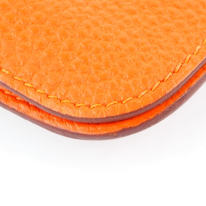 [HERMES] Hermes Dogon GM Trilemance Orange □ H -engraved unisex long wallet