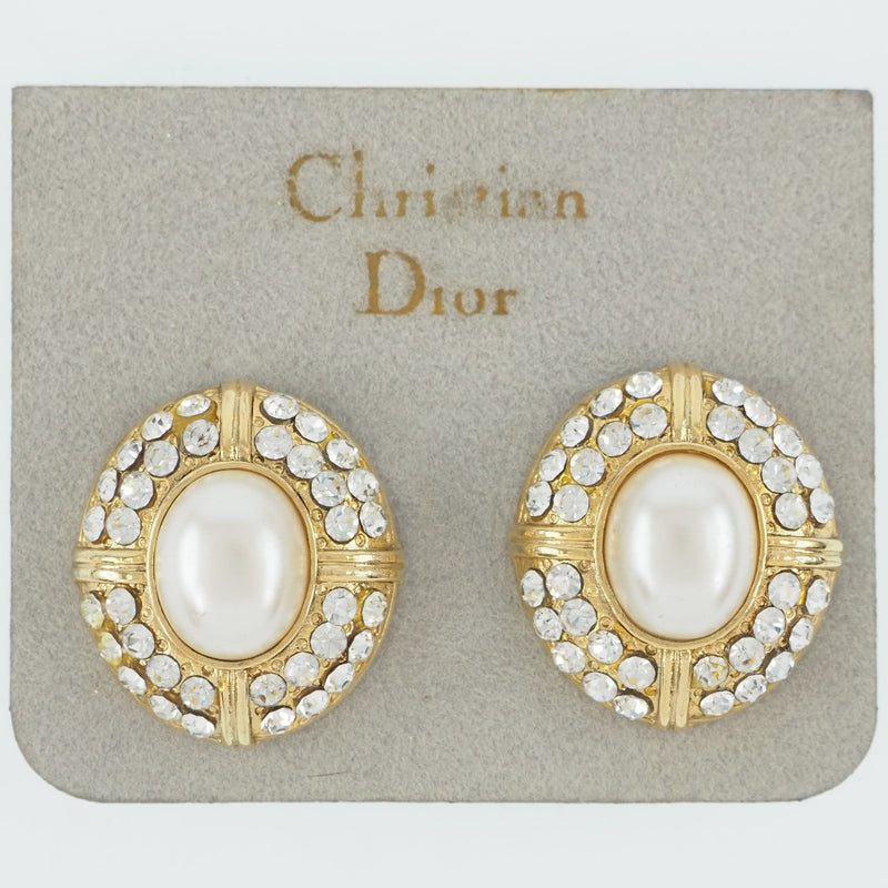 【Dior】クリスチャンディオール 金メッキ レディース イヤリング