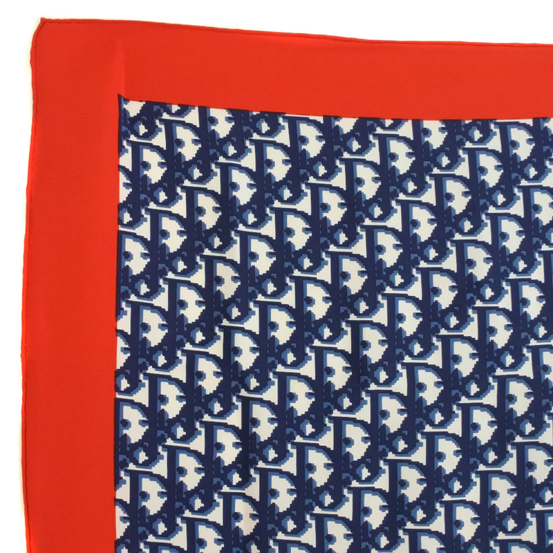 [DIOR] Christian Dior Trotter Pattern Silk Navy/Red Ladies Scarf