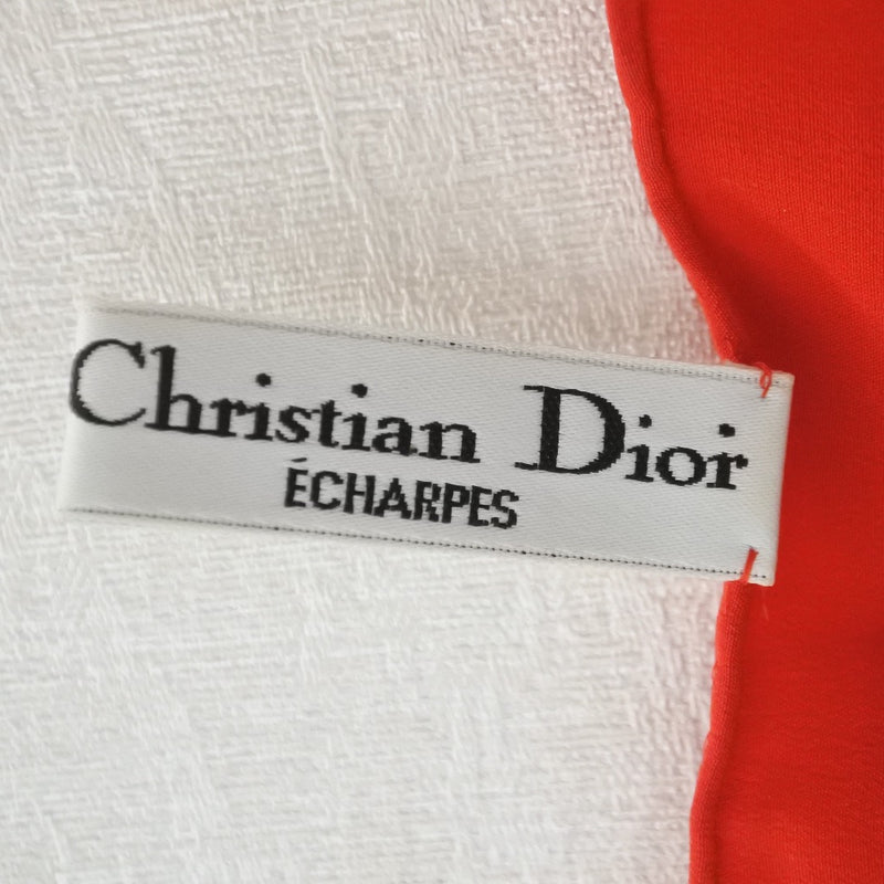 [dior]基督教Dior Trotter图案丝绸海军/红色女士围巾