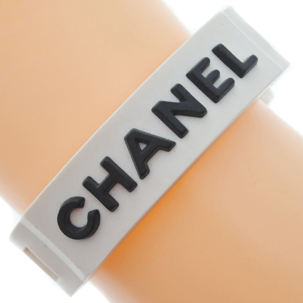 【CHANEL】シャネル, ロゴ A12633 ラバー 白/黒 99P刻印 レディース ブレスレット