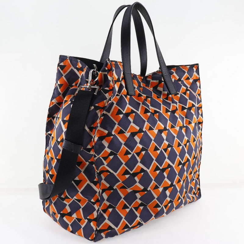 Prada printed nylon cheap tote