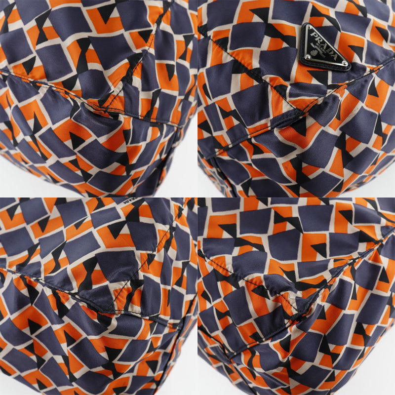 PRADA】プラダ 2WAYショルダー VA905N ナイロン×牛革 オレンジ