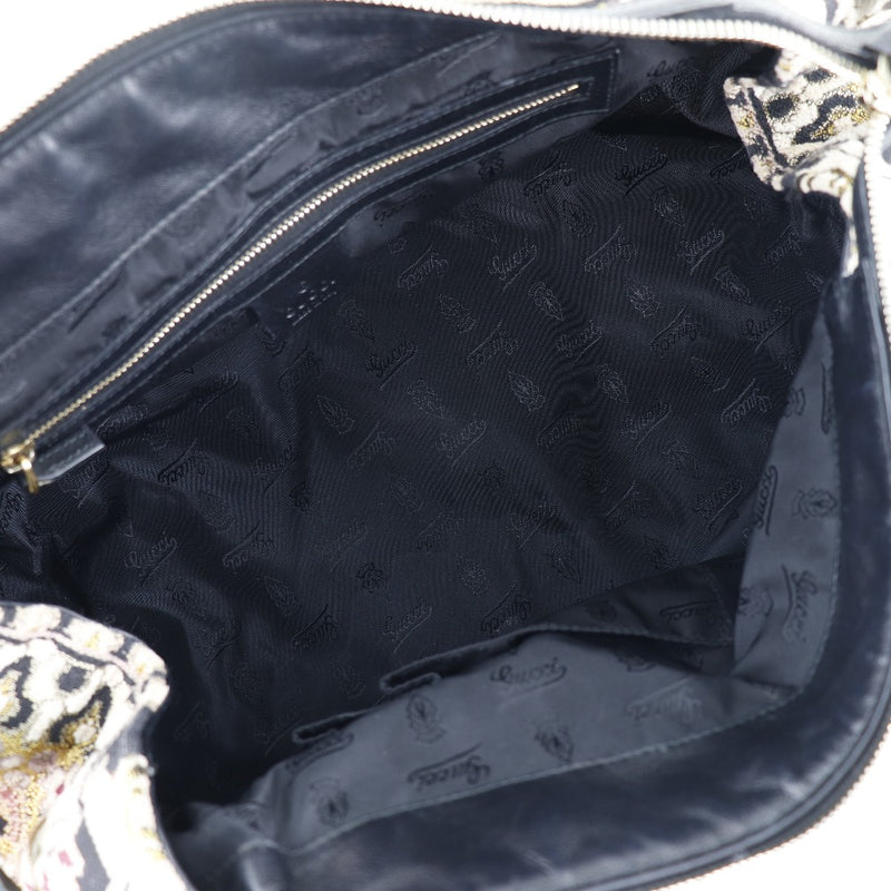 [Gucci] Gucci Hirteria Crest 197020 Algodón Black Ladies Handbag