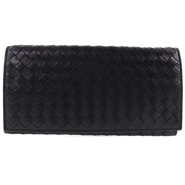 [BOTTEGAVENETA] BOTTEGA VENETA Intrecciato 송아지 흑인 유니스석 장거리 지갑