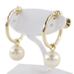 [Mikimoto] Mikimoto Hoop Swing Pearl 7 mm K18 Oro amarillo X Pearl Ladies Eiring A-Rank