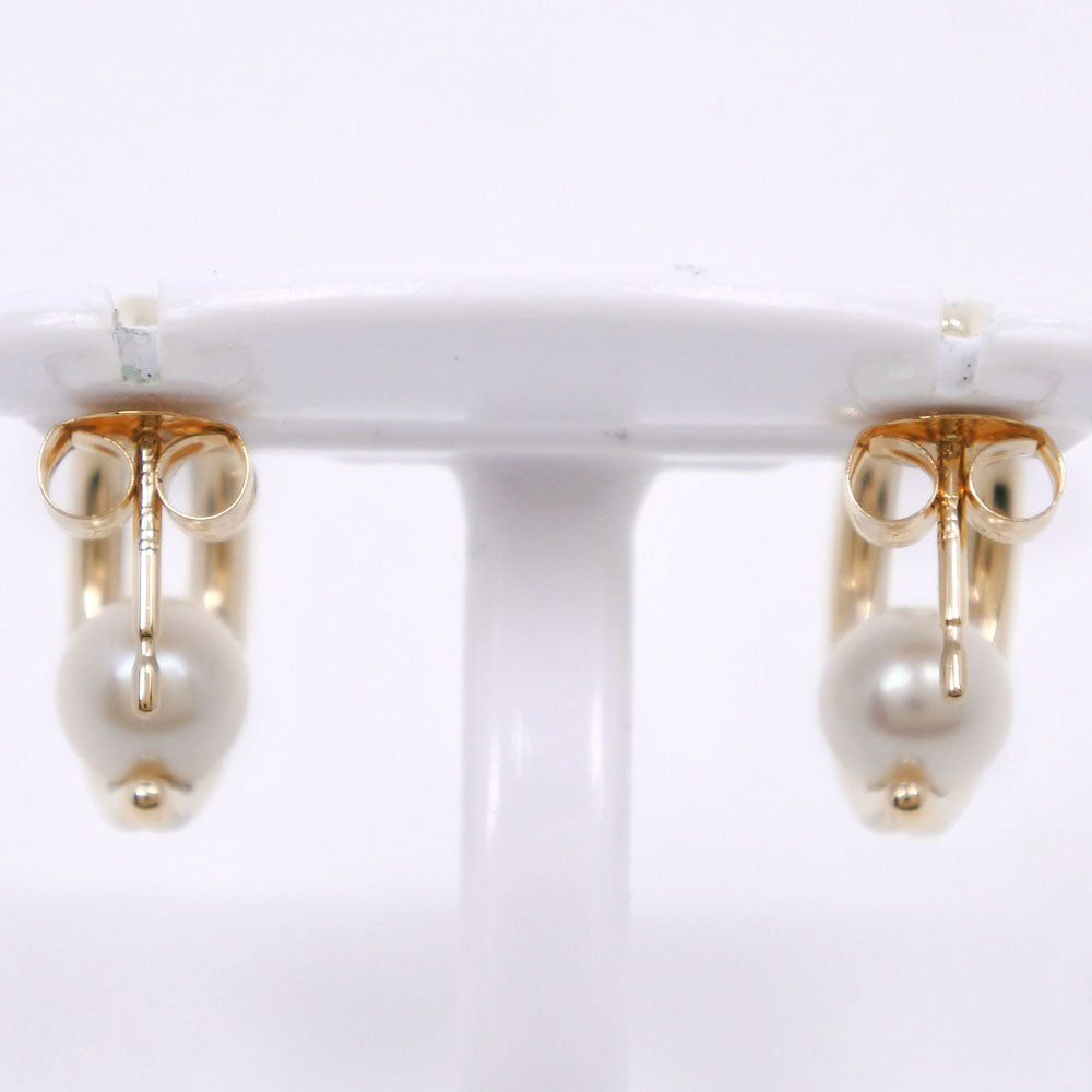 ete】エテ フープ4.5mm K10イエローゴールド×パール×K18イエロー