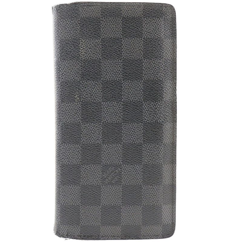 【LOUIS VUITTON】ルイ・ヴィトン
 ポルトフォイユ・ブラザ N62665 ダミエグラフィットキャンバス 黒 SP0069刻印 メンズ 長財布