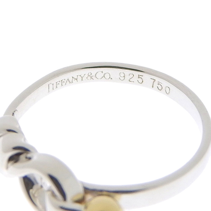 [TIFFANY & CO.] Tiffany Love Knot Silver 925 × K18 Yellow Gold No. 13 Ladies Ring / Ring A Rank