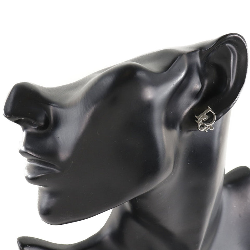 【Dior】クリスチャンディオール
 ロゴ 金属製 シルバー レディース ピアス