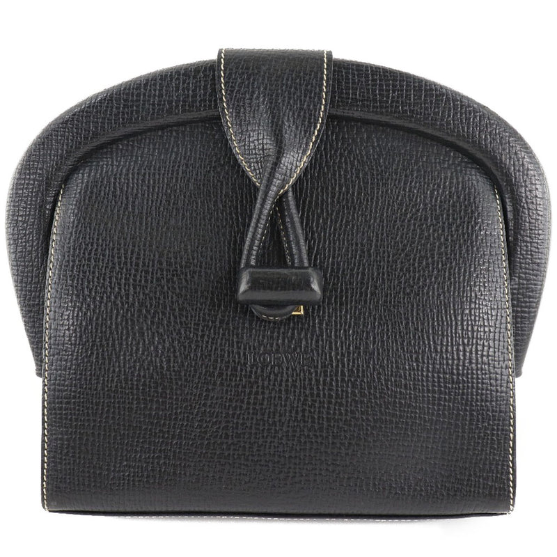 [Loewe] Loewe LogoSEd Logo Claking Sac veau noir Turn Lock Logo Logo Logo Medies