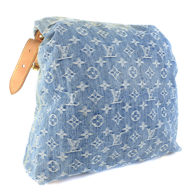 Louis Vuitton Monogram Denim Buggy GM M95048 Women's Shoulder Bag Blue