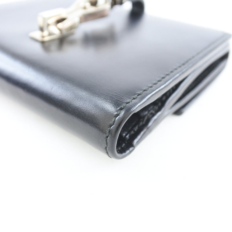 [GUCCI] Gucci Jackie Calf Black Ladies Bi -fold Wallet