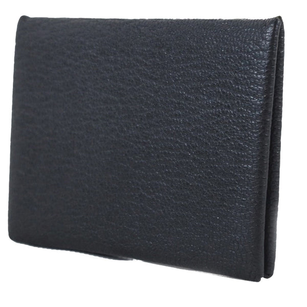 [HERMES] Hermes Calvy Vo Epson Black A Engraved Unisex Card Case A-Rank