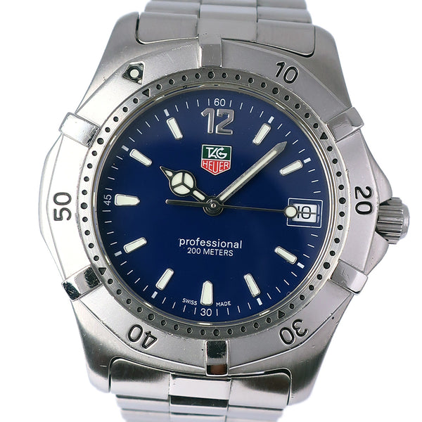 【TAG HEUER】タグホイヤー
 プロフェッショナル 2000 WK1113-0 ステンレススチール クオーツ メンズ ネイビー文字盤 腕時計