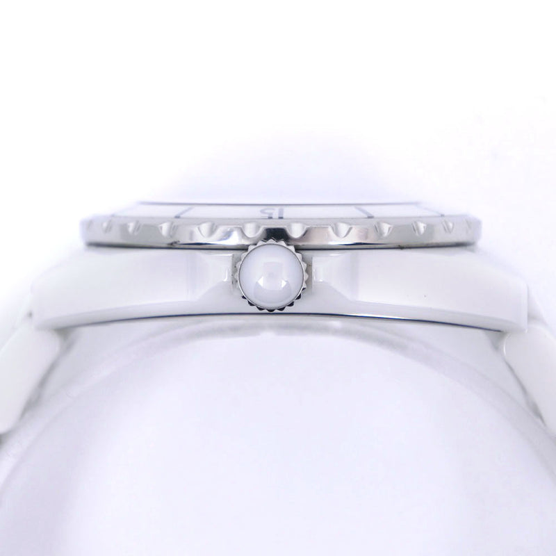 [샤넬] 샤넬 J12 12p 다이아몬드 H1629 시계 흰색 세라믹 자동 와인딩 아날로그로드 맨 화이트 다이얼 시계 a-rank