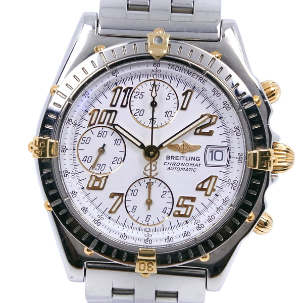 [BREITLING] Breitling
 Bicolo B13050.1 Stainless steel silver Automatic chronograph men's white dial watch
