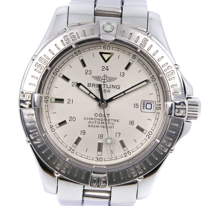 [BREITLING] Breitling Colt A17350 Stainless steel silver automatic winding analog display men's white dial watch
