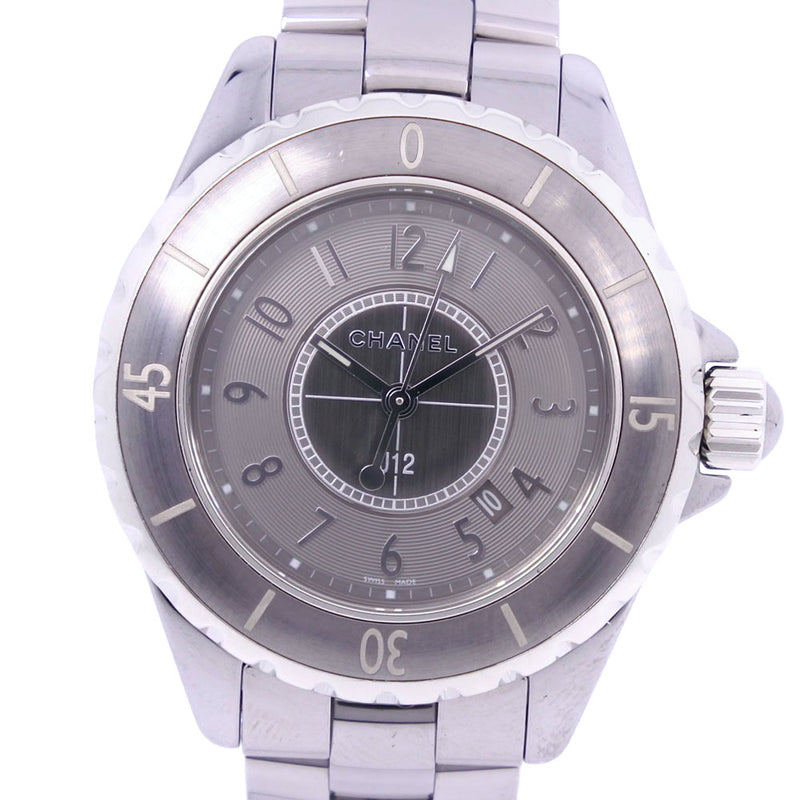 [Chanel] Chanel J12 cromático H2978 Mira Ceramic Grey Quartz Display Analog Ladies Gray Dial Watch A Rank