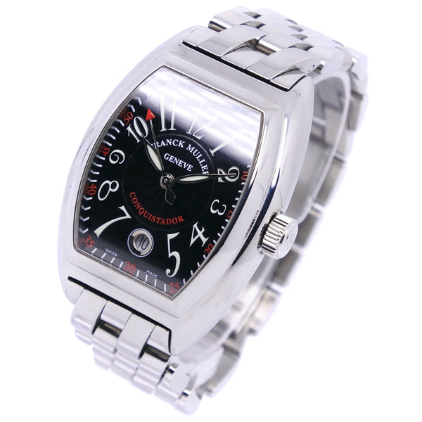 【FRANCK MULLER】フランクミュラー
 コンキスタドール 8005HSC 腕時計
 ステンレススチール 自動巻き アナログ表示 メンズ 黒文字盤 腕時計
A-ランク