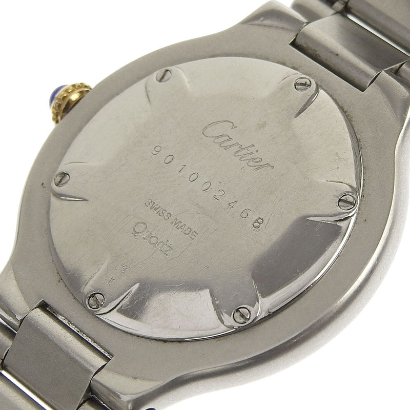[Cartier] Cartier Must 21 Reloj de acero inoxidable Silver/Gold Quartz Display Men White Dial Watch