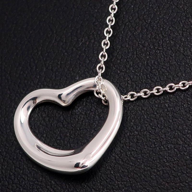[Tiffany & Co.] Tiffany Open Heart El Saperti Necklace Silver 925 Ladies Necklace A+Rank