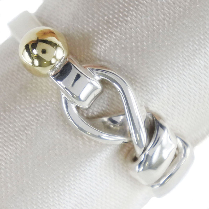 [Tiffany & Co.] Tiffany Hook & Ring / Ring Silver 925 × K18 옐로우 골드 번호 11.5 숙녀 링 / 링 A+Rank