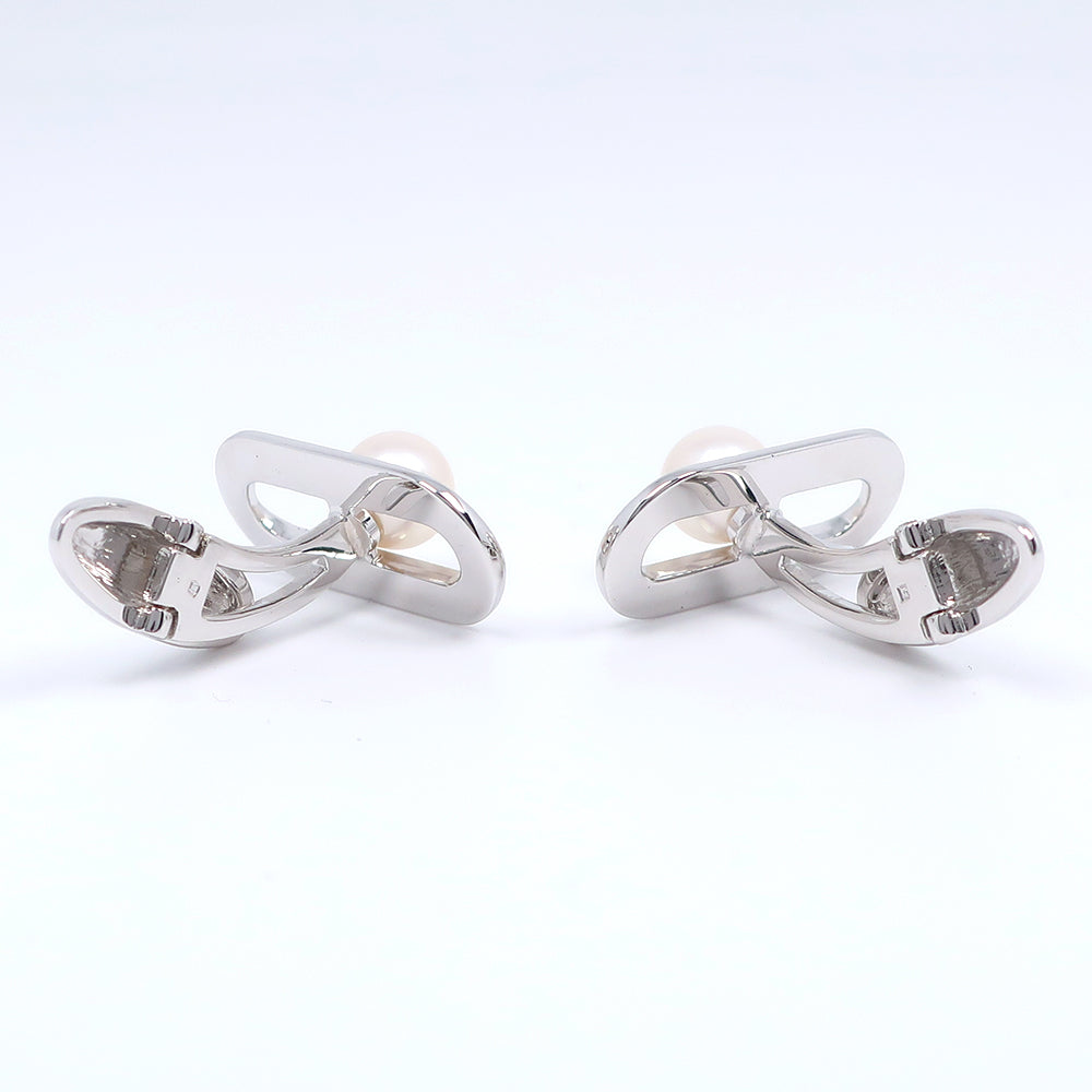 MIKIMOTO】ミキモト 真珠 カフス 7mm シルバー×パール メンズ カフス