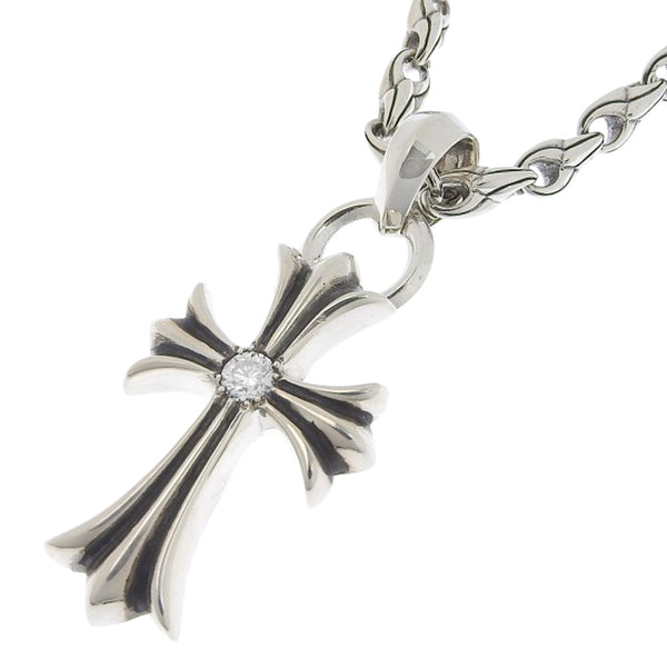 [Chrome Hearts] Chrome Hearts Tie Nichelos 약 0.5ct Silver 925 x 다이아몬드 유니esx 목걸이 A+Rank