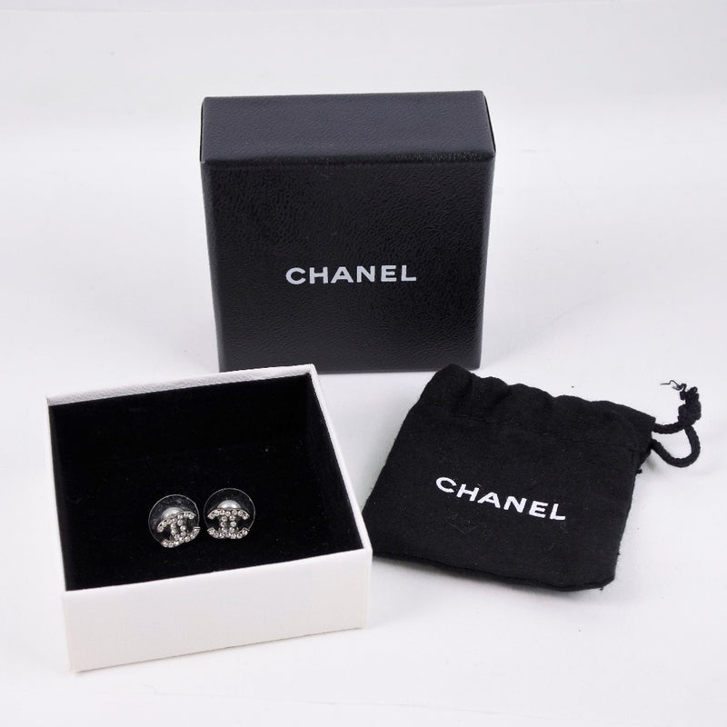 [CHANEL] Chanel Coco Mark Earrings Linestone A12V Men's Earrings A-Rank