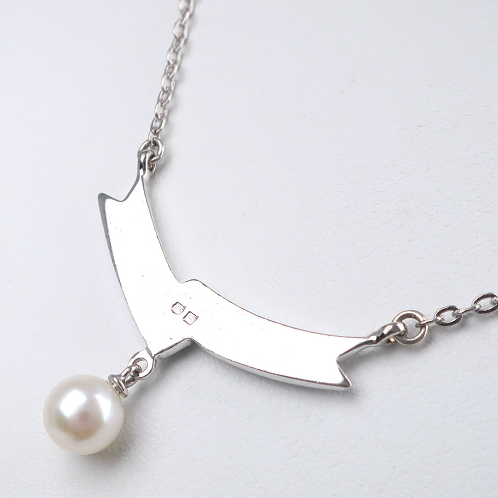 ミキモト パールネックレス SILVER 5.0mm-5.5mm MIKIMOTO】ミキモト 真珠 ネックレス 5.5mm シルバー×パール
