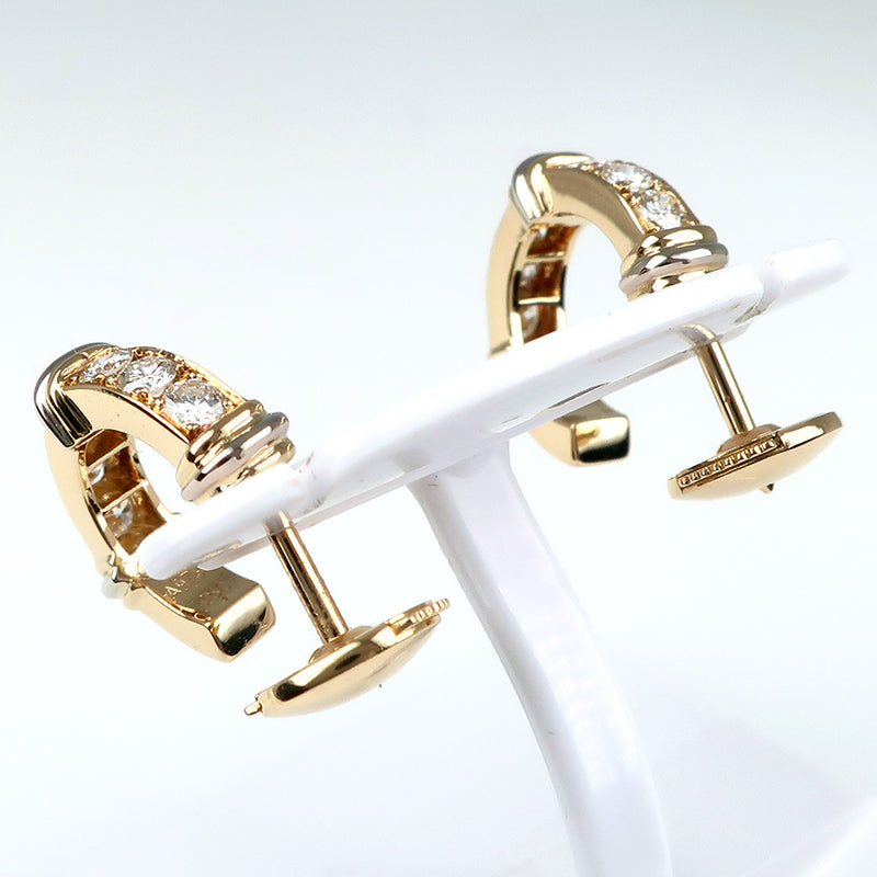 [Cartier] Cartier Hoop Earrings K18 Yellow Gold x Diamond Men's Earrings SA Rank