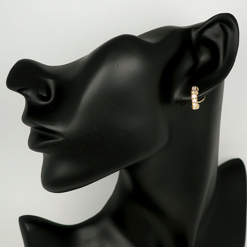 [Cartier]卡地亚箍耳环K18黄金X钻石男士耳环SA等级