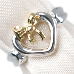 [TIFFANY & CO.] Tiffany ribbon ring / ring silver 925 × K18 Gold 7.5 Ladies Ring / Ring A+Rank
