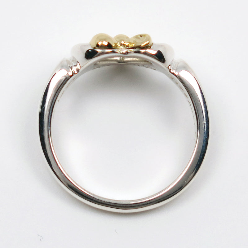 [TIFFANY & CO.] Tiffany ribbon ring / ring silver 925 × K18 Gold 7.5 Ladies Ring / Ring A+Rank