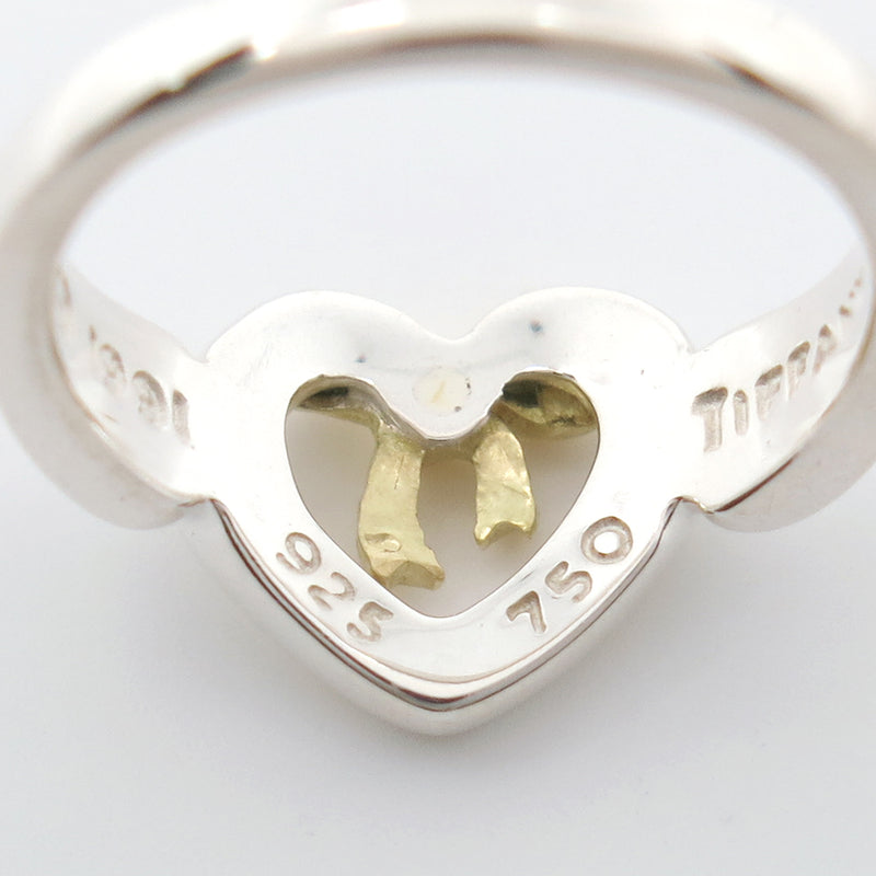 [Tiffany & Co.] Tiffany Ribbon Ring / Ring Silver 925 × K18 골드 7.5 레이디 링 / 링 A+Rank
