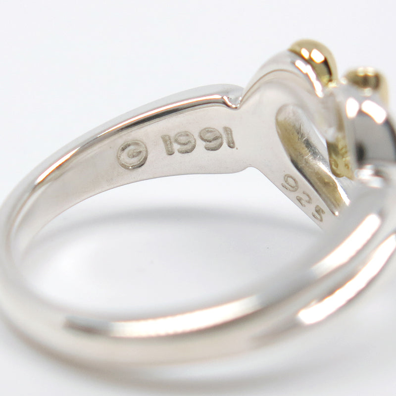 [Tiffany & Co.] Tiffany Ribbon Ring / Ring Silver 925 × K18 골드 7.5 레이디 링 / 링 A+Rank