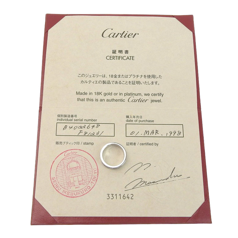 CARTIER】カルティエ ラブリング アフターダイヤ B4022648 K18ホワイトゴールド×ダイヤモンド 8号 レディース リング・ –  KYOTO NISHIKINO