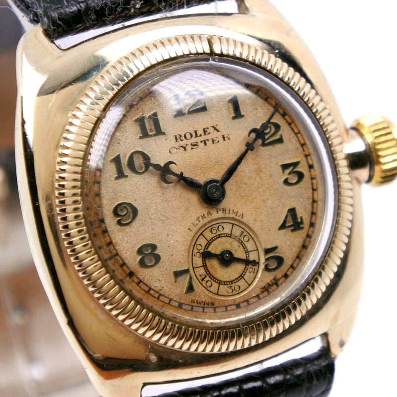 【ROLEX】ロレックス
 腕時計
 アンティーク オイスター 247.789/114.948 K10イエローゴールド×K9 ゴールド 手巻き スモールセコンド ゴールド文字盤 レディースB-ランク
