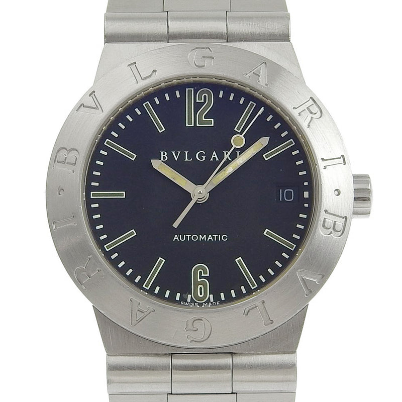 【BVLGARI】ブルガリ
 ディアゴノ　 スポーツ LC35S ステンレススチール 自動巻き メンズ 黒文字盤 腕時計