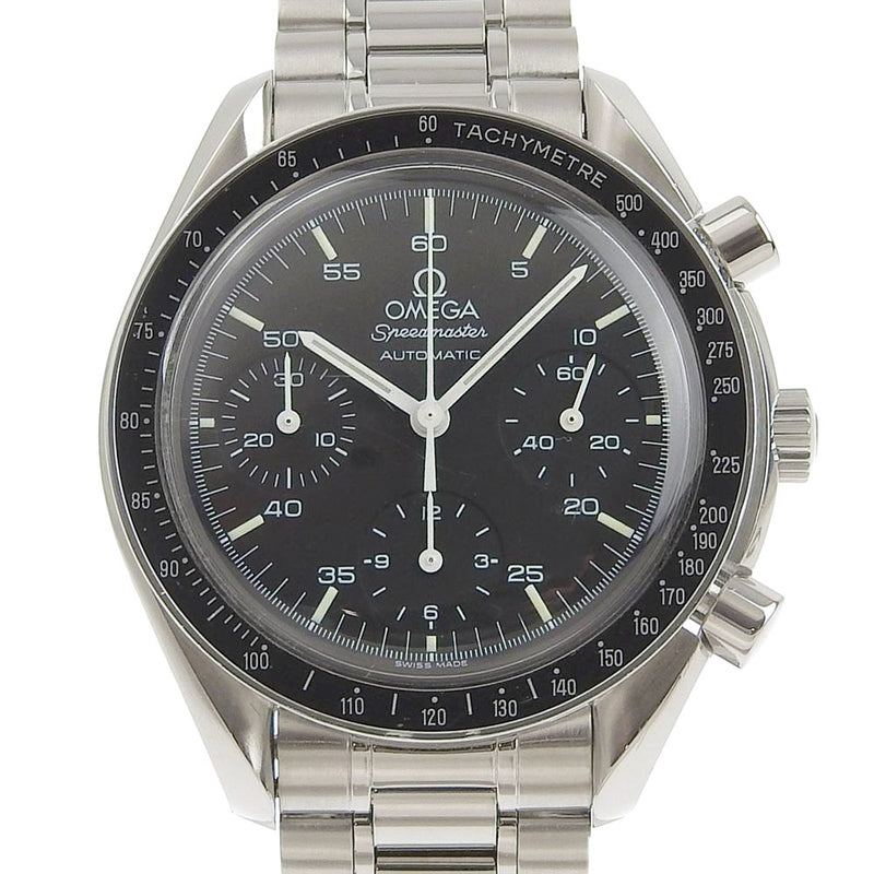[Omega]欧米茄速度大师3510.50不锈钢自动绕组计时男士黑色表盘