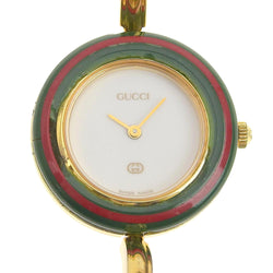 GUCCI】グッチ チェンジベゼル 11/12 金メッキ クオーツ アナログ表示