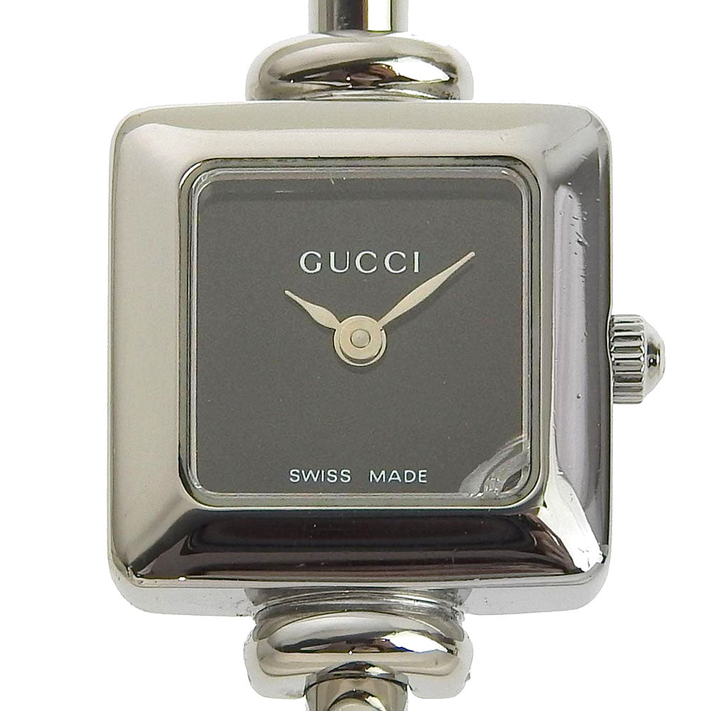 Gucci 1900L Square Quartz Watch on Small Stainless Steel Bangle