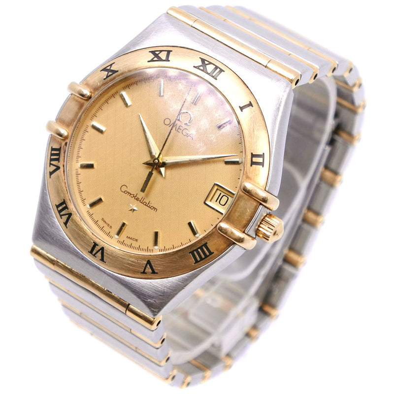 [OMEGA] Omega Constellation 1212.10 Gold & Steel Quartz Analog Display Men's Gold Dial Watch