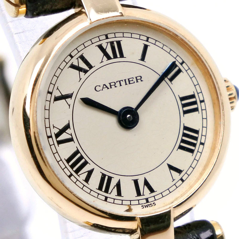 Cartier Cartier Masu Vandome Vermeille K18 Oro amarillo x cuero